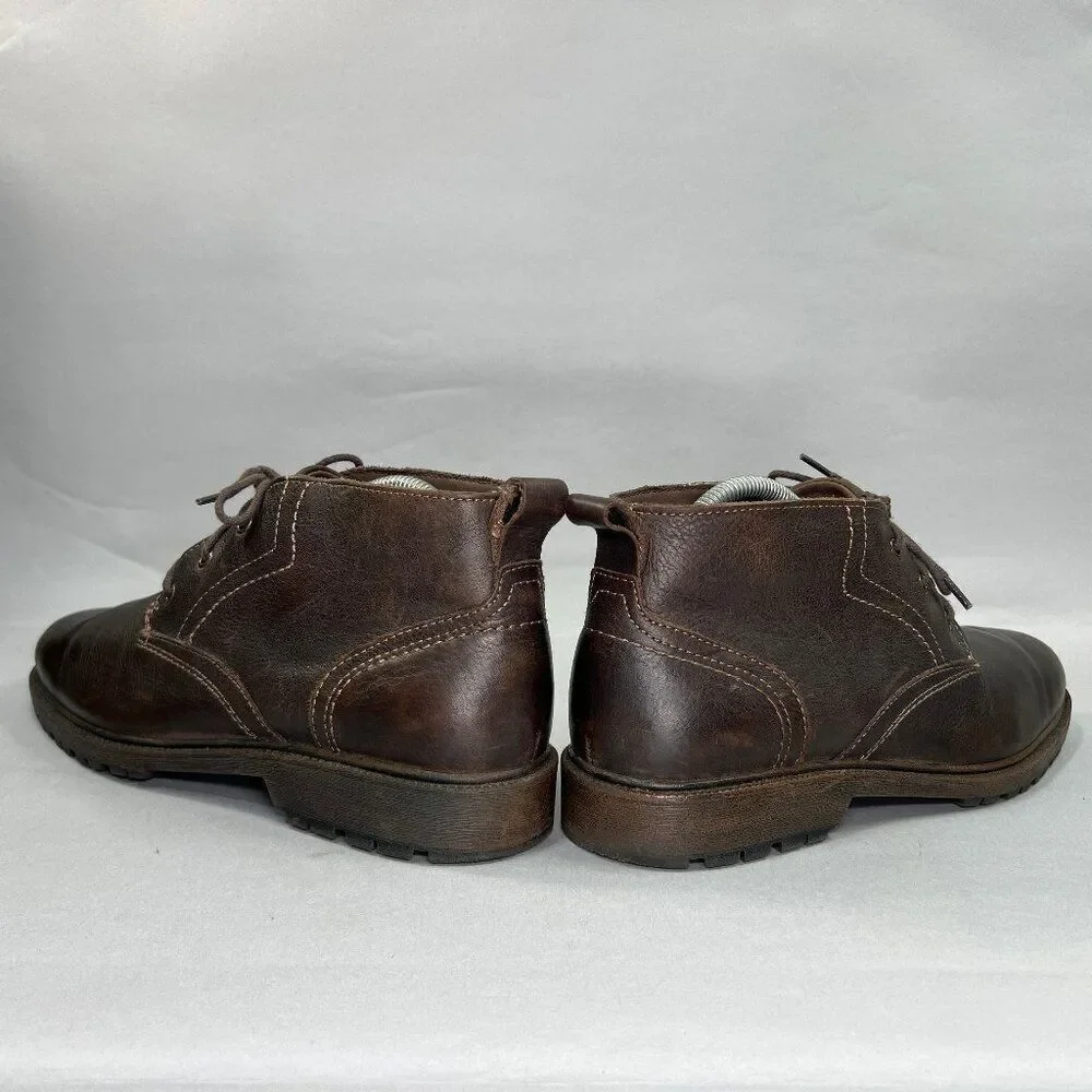 Dockers Chukka Boots Men's‎ Size 10.5 Brown Leather Waterproof Casual Shoes